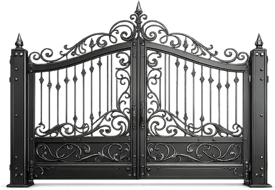 3D illustration of a ornamental iron