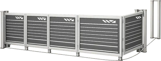 3D illustration of a privacy panels