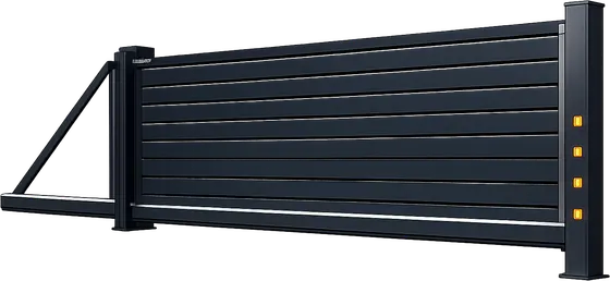 3D illustration of a sliding gate